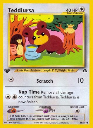 Teddiursa 65/75 - Neo Discovery Unlimited - Poke-Collect