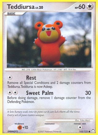Teddiursa 105/123 - Mysterious Treasures Reverse Holofoil - Poke-Collect
