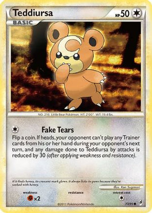 Teddiursa 73/95 - Call of Legends Reverse Holofoil - Poke-Collect