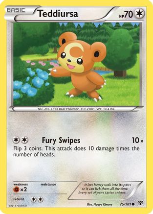 Teddiursa 75/101 - Plasma Blast Reverse Holofoil - Poke-Collect