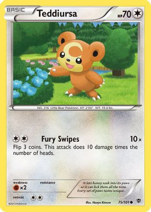 Teddiursa 75/101 - Plasma Blast Reverse Holofoil - Poke-Collect