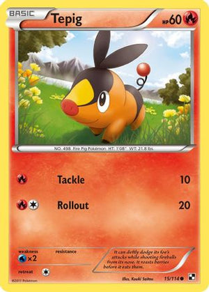 Tepig 15/114 - Black & White - Poke-Collect