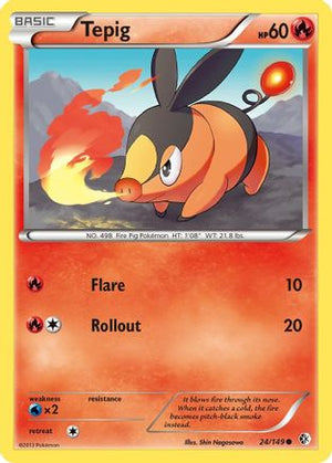 Tepig 24/149 - Boundaries Crossed Reverse Holofoil - Poke-Collect