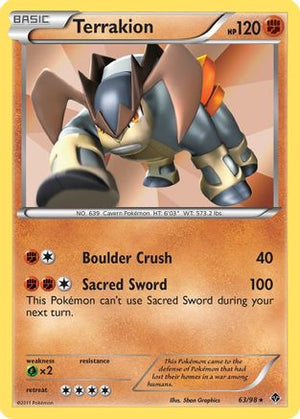 Terrakion 63/98 - Emerging Powers Reverse Holofoil - Poke-Collect