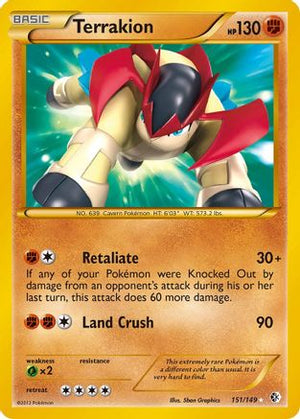 Terrakion 151/149 - Boundaries Crossed Holofoil - Poke-Collect