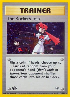 The Rocket's Trap 19/132 - Gym Heroes 1st Edition Holofoil - Poke-Collect