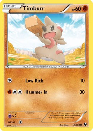 Timburr 58/108 - Dark Explorers - Poke-Collect