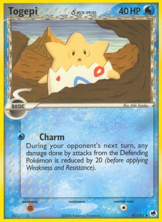 Togepi δ 41/101 - Dragon Frontiers Reverse Holofoil - Poke-Collect