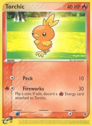 Torchic 73/109 - Ruby & Sapphire Reverse Holofoil - Poke-Collect