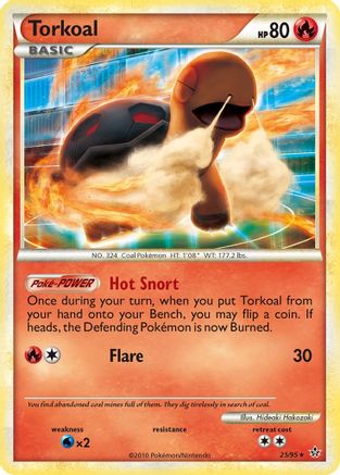 Torkoal 25/95 - HSUnleashed Reverse Holofoil - Poke-Collect