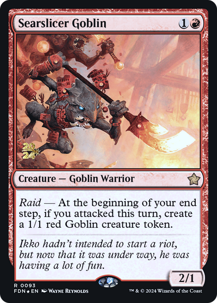 Searslicer Goblin (PRE-093) - Foundations Promos Foil