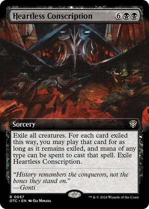 Heartless Conscription (OTC-057) - Outlaws of Thunder Junction Commander: (Extended Art)