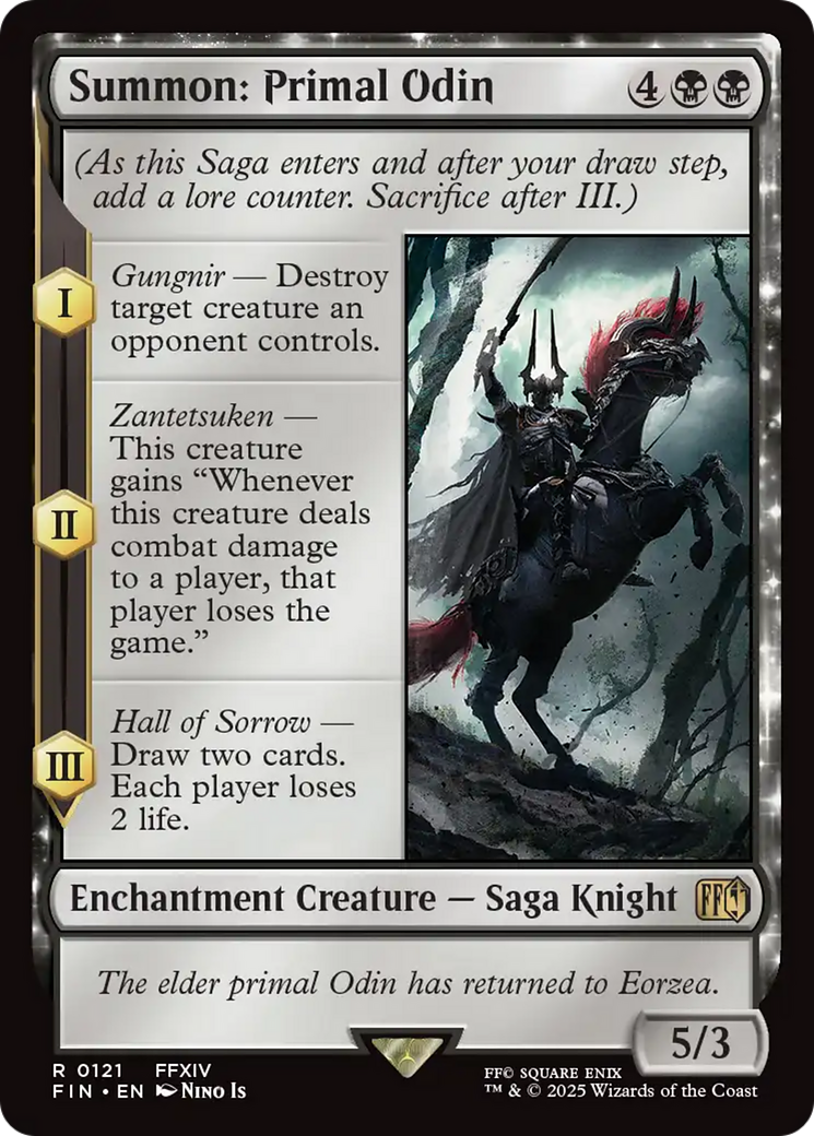 Summon: Primal Odin (FIN-121) - FINAL FANTASY: (enchantment) Foil Summon: Primal Odin (FIN-121) - FINAL FANTASY: (enchantment) Foil