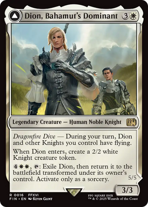 Dion, Bahamut's Dominant // Bahamut, Warden of Light (FIN-016) - FINAL FANTASY: (enchantment) - Poke-Collect