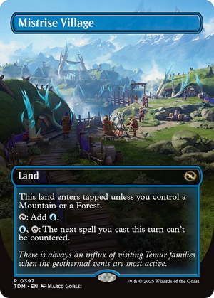 Mistrise Village (TDM-397) - Tarkir: Dragonstorm (Borderless) Foil