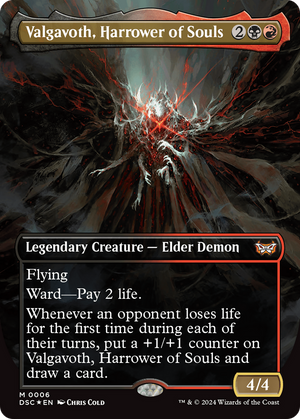 Valgavoth, Harrower of Souls (Borderless) (DSC-006) - Duskmourn: House of Horror Commander (Borderless)