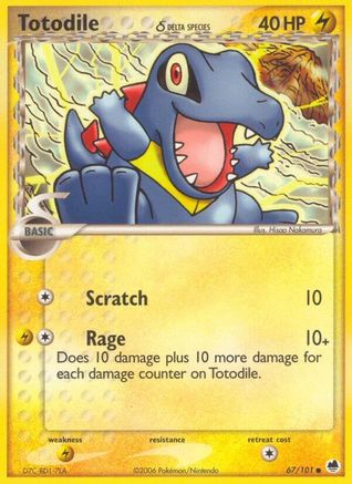 Totodile δ 67/101 - Dragon Frontiers Reverse Holofoil - Poke-Collect