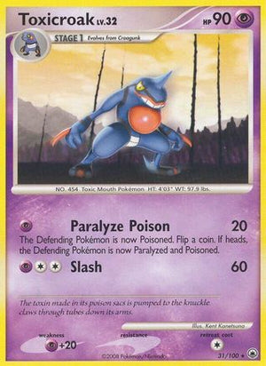 Toxicroak 31/100 - Majestic Dawn Reverse Holofoil - Poke-Collect