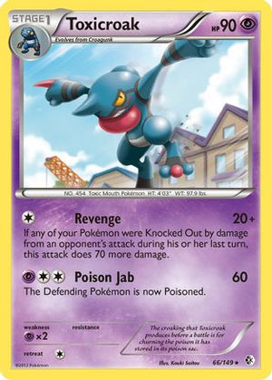 Toxicroak 66/149 - Boundaries Crossed Reverse Holofoil - Poke-Collect