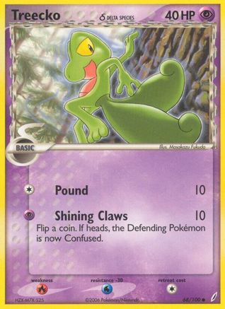 Treecko δ 68/100 - Crystal Guardians Reverse Holofoil - Poke-Collect
