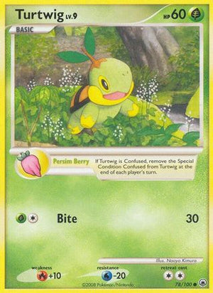 Turtwig 78/100 - Majestic Dawn Reverse Holofoil - Poke-Collect