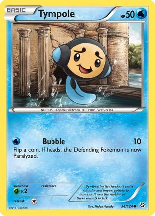 Tympole 34/124 - Dragons Exalted Reverse Holofoil - Poke-Collect