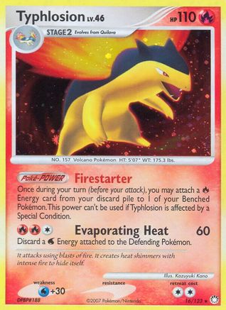 Typhlosion 16/123 - Mysterious Treasures Reverse Holofoil - Poke-Collect