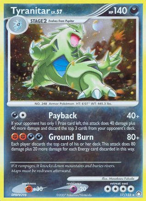 Tyranitar 17/123 - Mysterious Treasures Holofoil - Poke-Collect