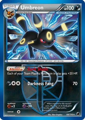 Umbreon 64/116 - Plasma Freeze Reverse Holofoil - Poke-Collect