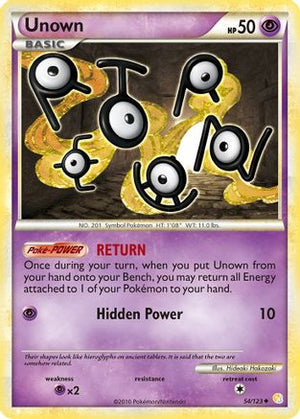 Unown 54/123 - HeartGold & SoulSilver Reverse Holofoil - Poke-Collect