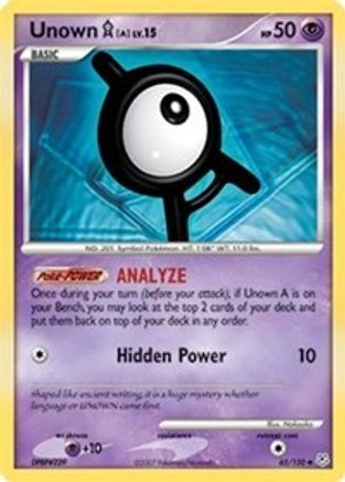 Unown A 65/130 - Diamond & Pearl Reverse Holofoil - Poke-Collect
