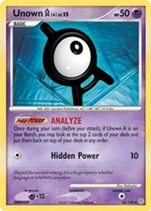 Unown A 65/130 - Diamond & Pearl Reverse Holofoil - Poke-Collect
