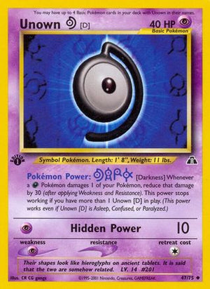 Unown [D] 47/75 - Neo Discovery Unlimited - Poke-Collect