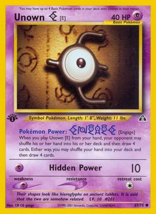 Unown [E] 67/75 - Neo Discovery Unlimited - Poke-Collect