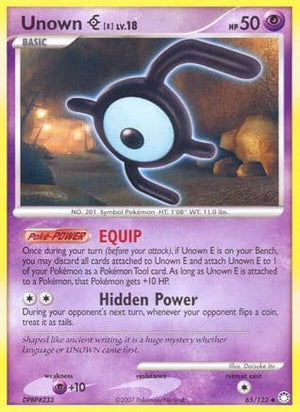 Unown E 65/123 - Mysterious Treasures