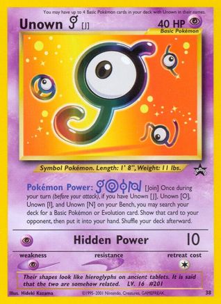 Unown [J] 38/53 - Wizards Black Star Promos - Poke-Collect