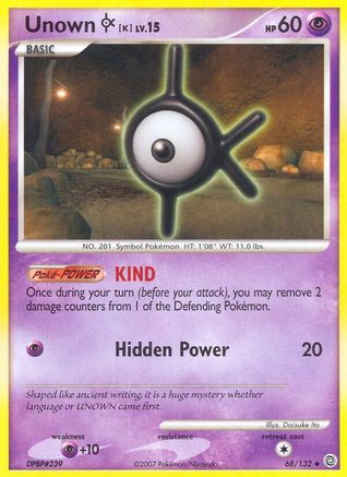 Unown K 68/132 - Secret Wonders - Poke-Collect
