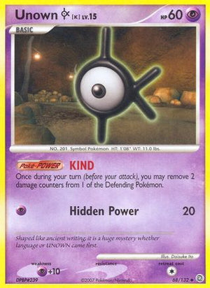 Unown K 68/132 - Secret Wonders Reverse Holofoil