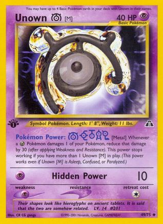 Unown [M] 49/75 - Neo Discovery 1st Edition - Poke-Collect
