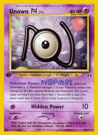 Unown [N] 50/75 - Neo Discovery 1st Edition - Poke-Collect