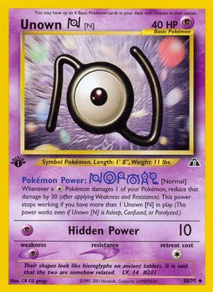 Unown [N] 50/75 - Neo Discovery 1st Edition - Poke-Collect