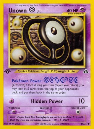 Unown [O] 69/75 - Neo Discovery Unlimited - Poke-Collect