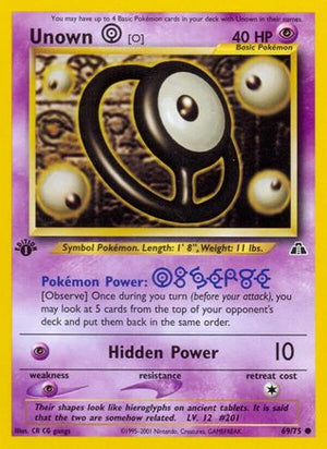 Unown [O] 69/75 - Neo Discovery 1st Edition - Poke-Collect