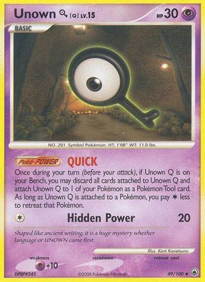 Unown Q 49/100 - Majestic Dawn Reverse Holofoil