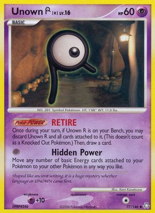 Unown R 77/146 - Legends Awakened Reverse Holofoil - Poke-Collect