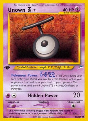 Unown [T] 88/105 - Neo Destiny Unlimited - Poke-Collect
