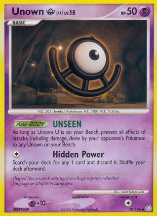 Unown U 78/146 - Legends Awakened Reverse Holofoil - Poke-Collect
