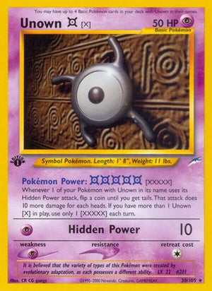 Unown [X] 30/105 - Neo Destiny 1st Edition - Poke-Collect