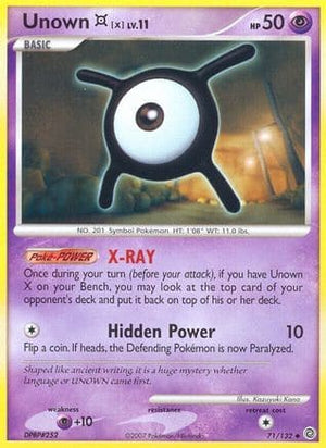 Unown X 71/132 - Secret Wonders Reverse Holofoil