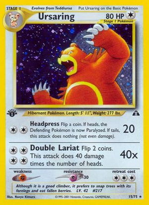 Ursaring 15/75 - Neo Discovery 1st Edition Holofoil - Poke-Collect
